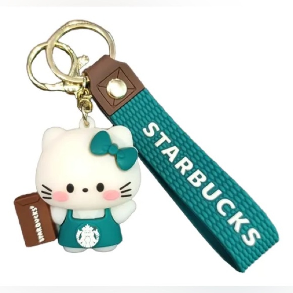 NWOT Hello Kitty Starbucks-Style Keychain with 🍫Chocolate